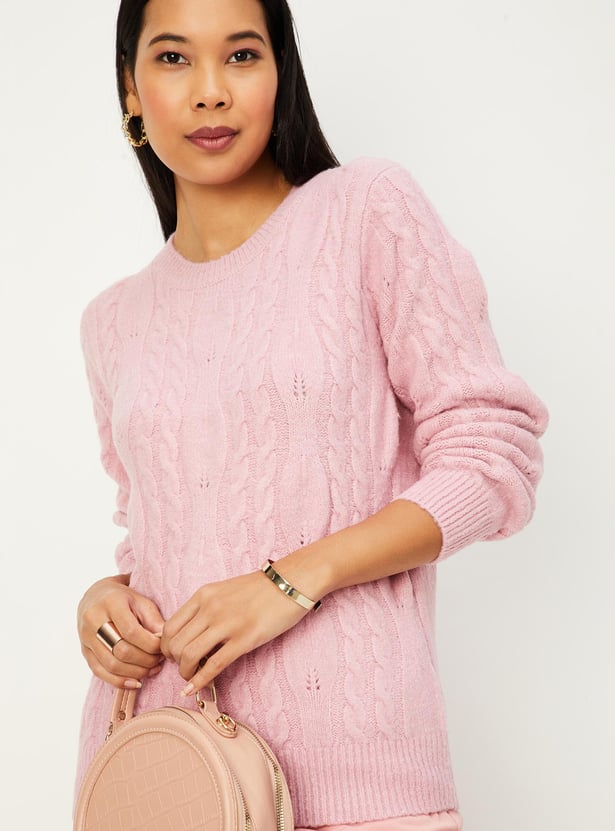 Women Cable Knit Jumper