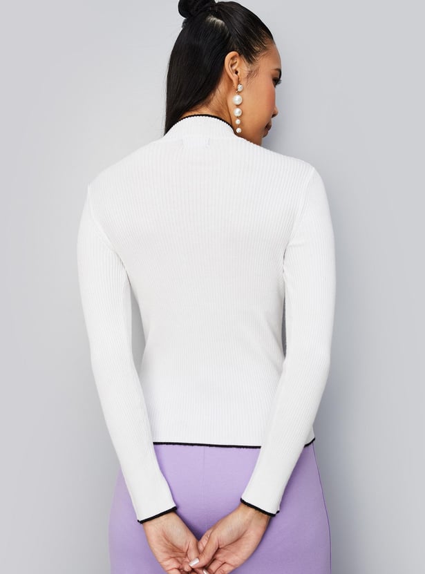 Smoothday High Neck Rib yak Knit AUBETT