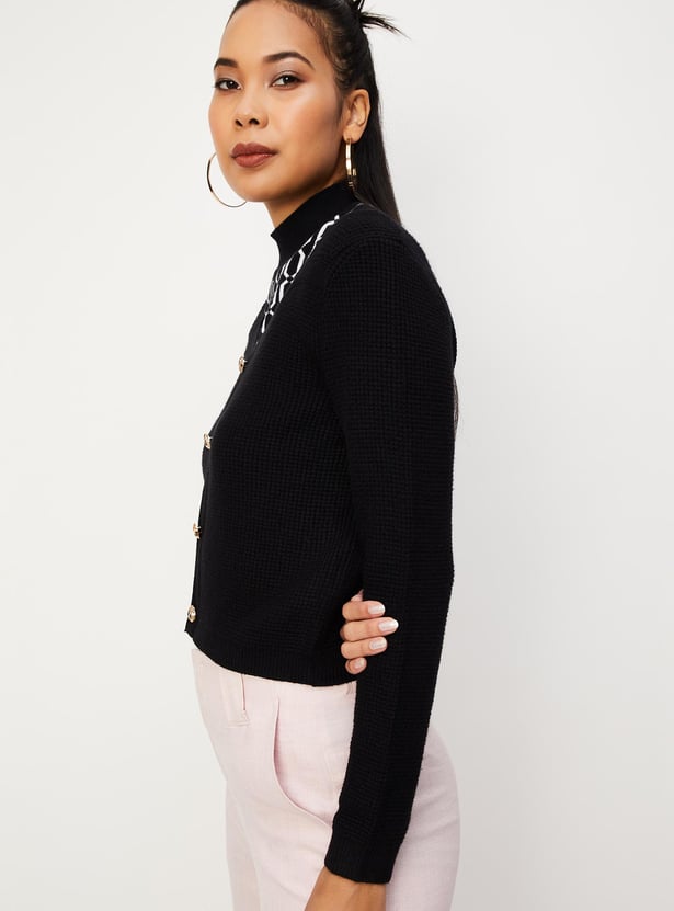 トップス second layer knit cardigan Buy Women Embellished Knit Cardigan Online at just Rs. 1299.0