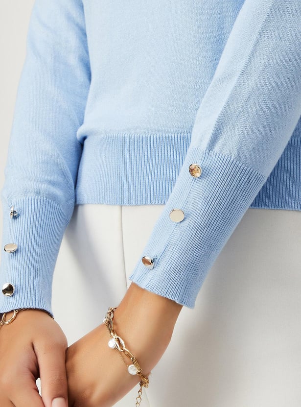 Women Lace Collar Knitted Jumper