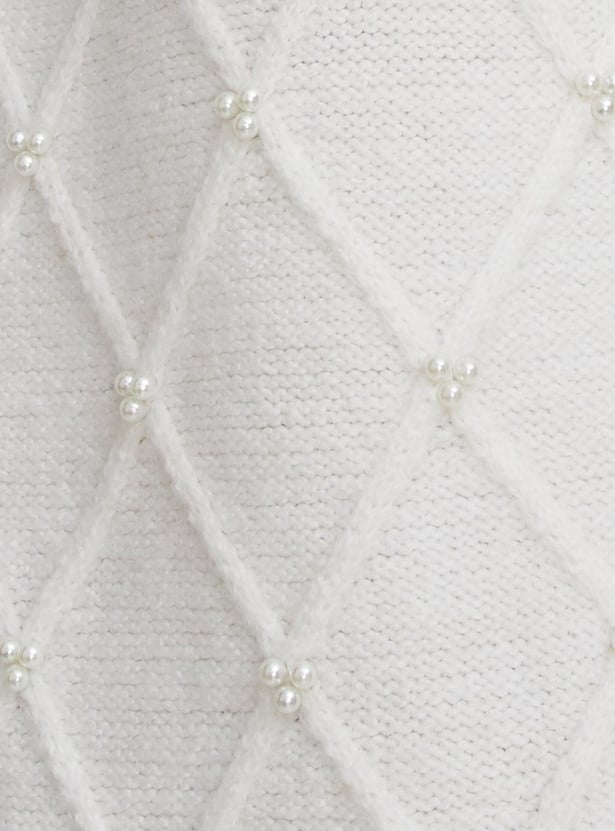 Women Pearl Embellished Sweater