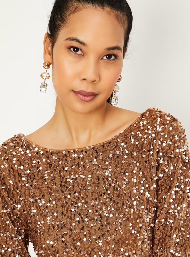 Women Sequinned Bodycon Dress