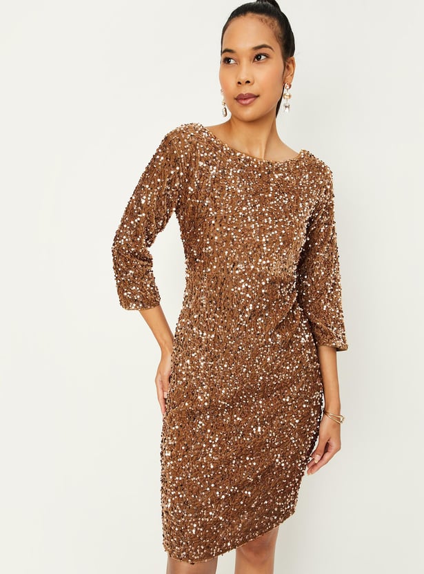 Women Sequinned Bodycon Dress