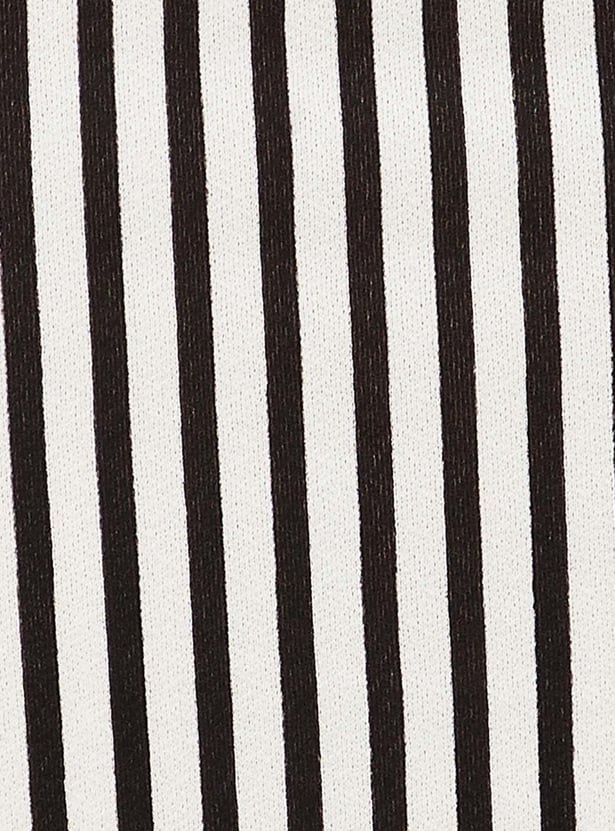 Women Striped Wrap Dress