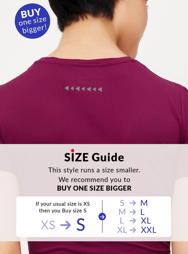 Women Printed Cropped Sports T-shirt