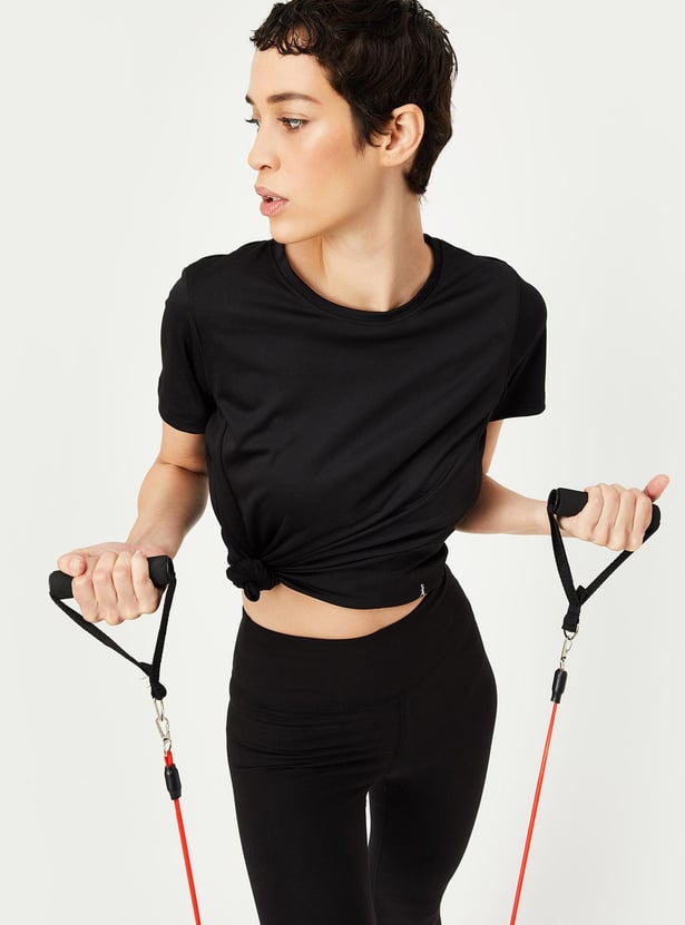 Women Solid Sports T-shirt