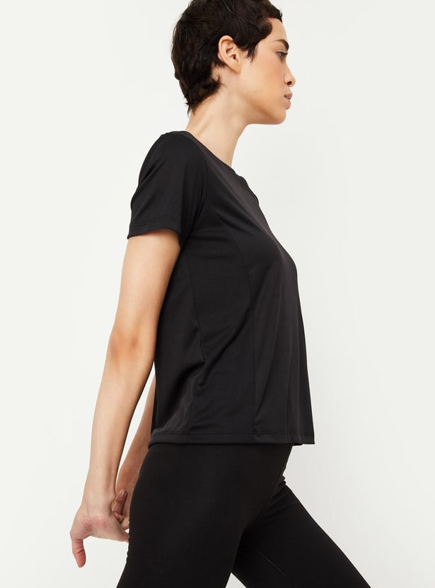 Women Solid Sports T-shirt