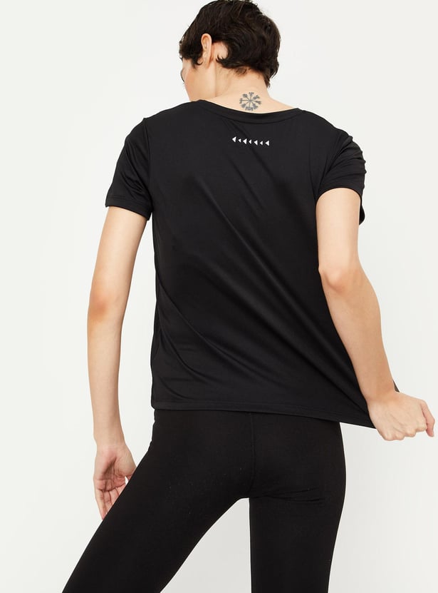 Women Solid Sports T-shirt