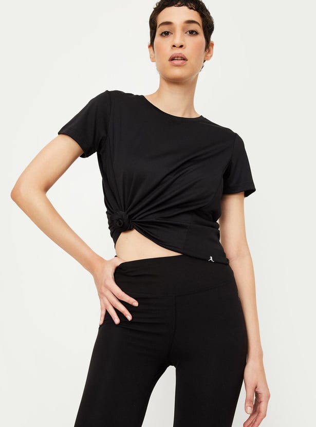 Women Solid Sports T-shirt