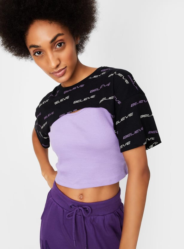 Women Athleisure Crop T-shirt