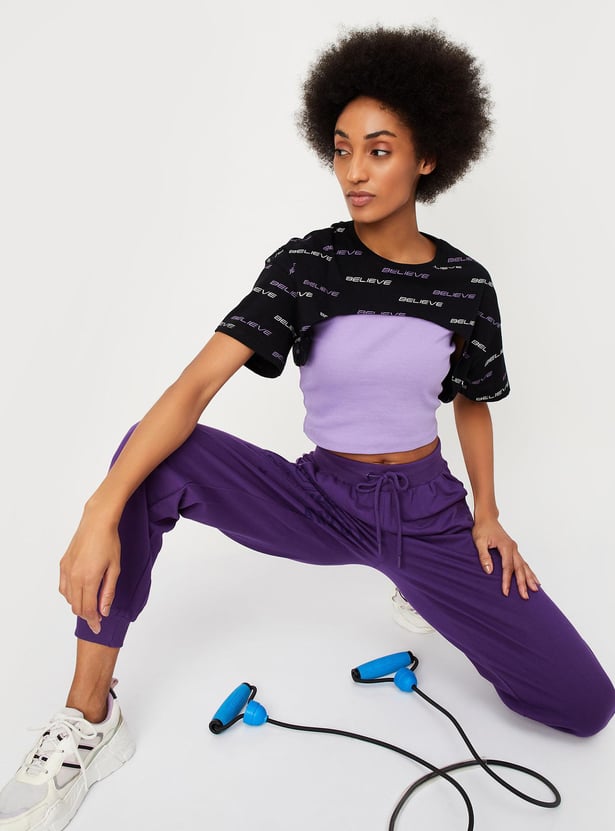 Women Athleisure Crop T-shirt