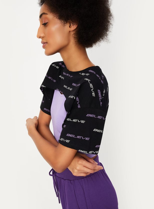 Women Athleisure Crop T-shirt