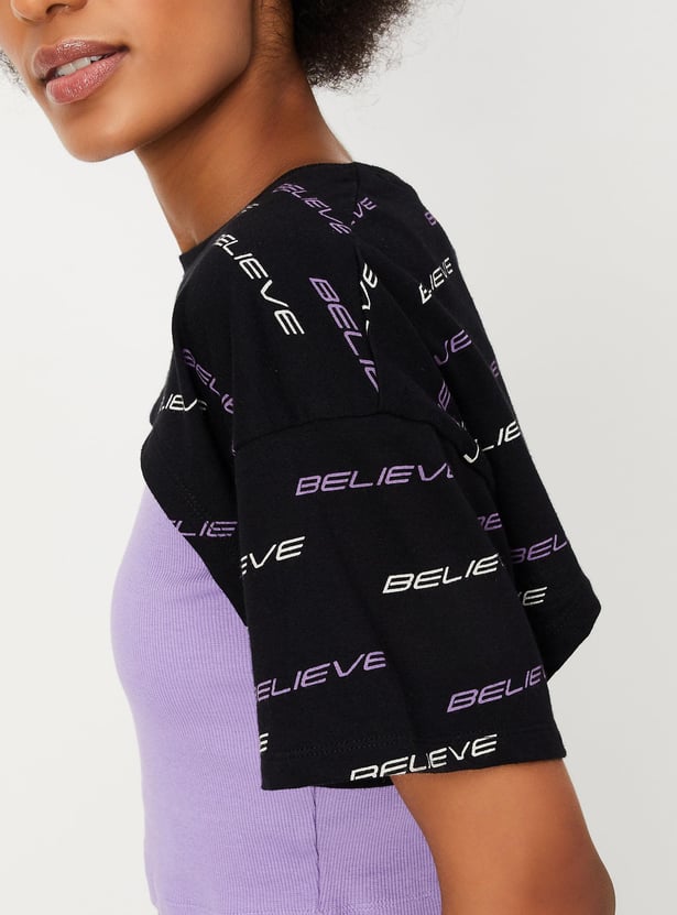 Women Athleisure Crop T-shirt