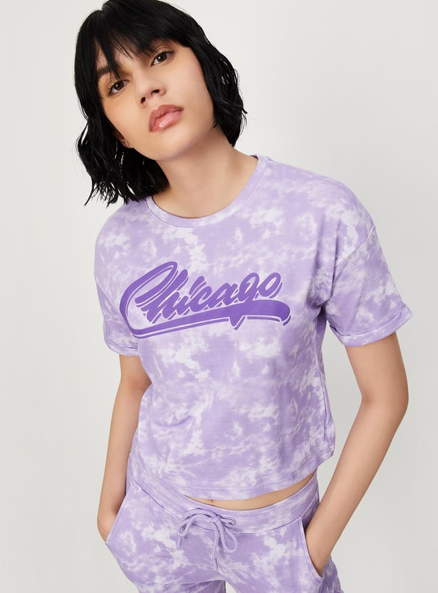Women Tie-Dye Cotton Knit T-shirt