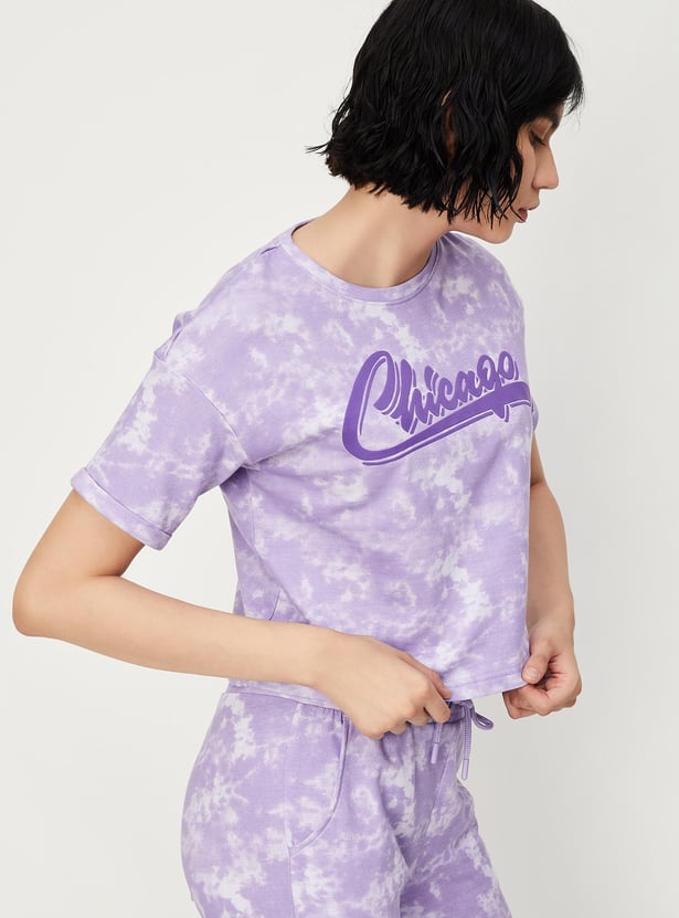 Women Tie-Dye Cotton Knit T-shirt