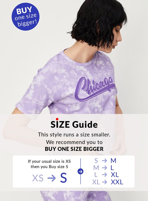 Women Tie-Dye Cotton Knit T-shirt