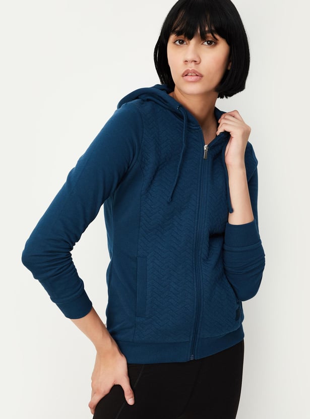 Women Quilted Hooded Sweatshirt