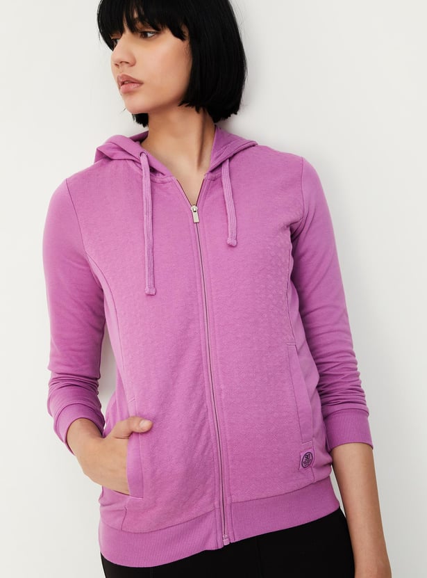 Women Quilted Hooded Sweatshirt