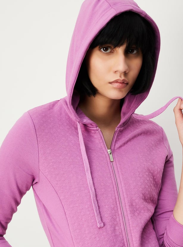 Women Quilted Hooded Sweatshirt