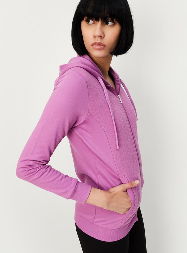 Women Quilted Hooded Sweatshirt