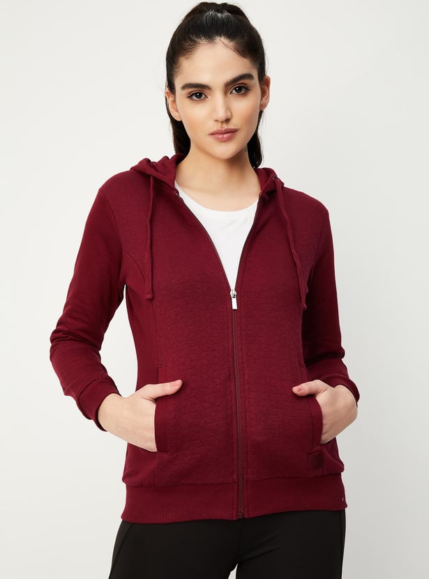 Women Quilted Hooded Sweatshirt