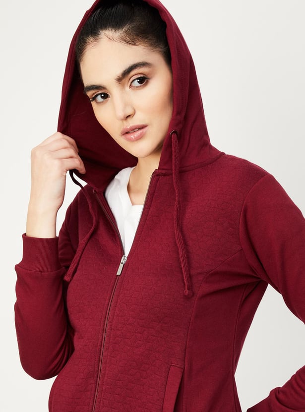 Women Quilted Hooded Sweatshirt