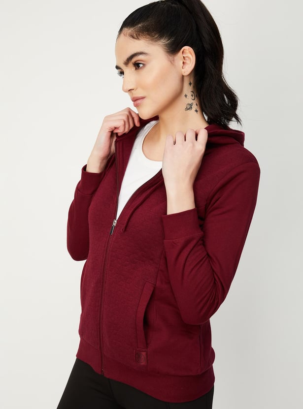 Women Quilted Hooded Sweatshirt
