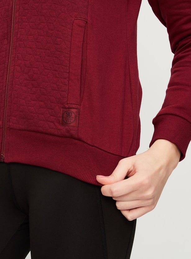 Women Quilted Hooded Sweatshirt
