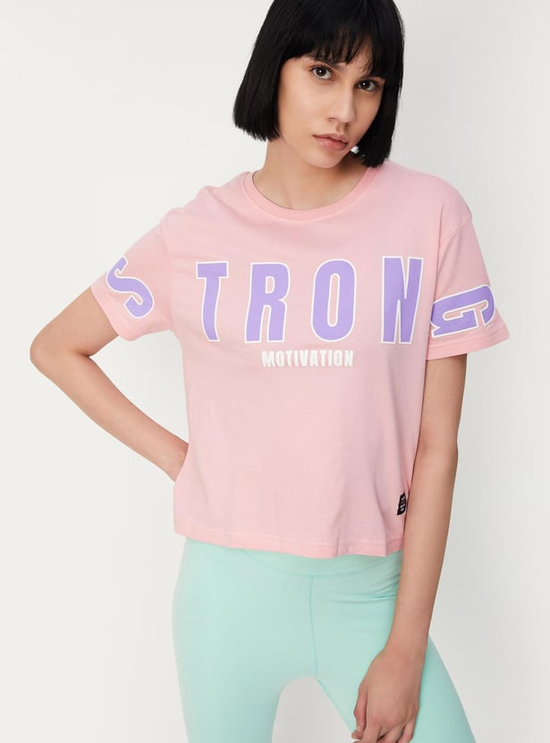 Women Typographic Printed T-shirt