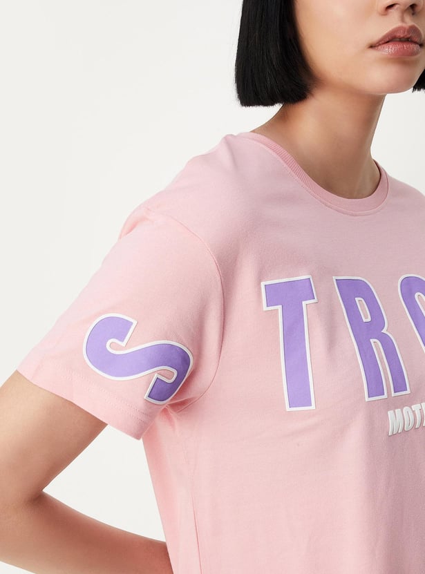Women Typographic Printed T-shirt