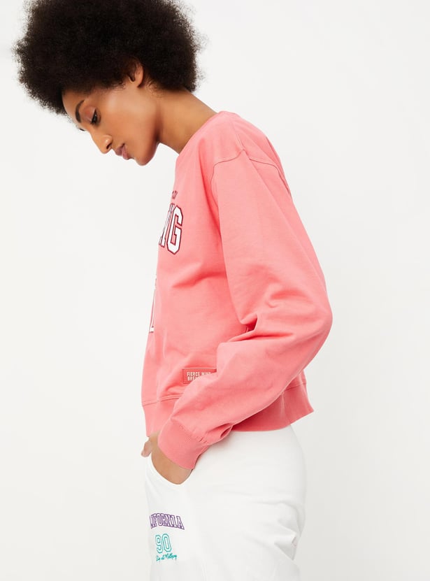 Women Embroidered Cotton Sweatshirt