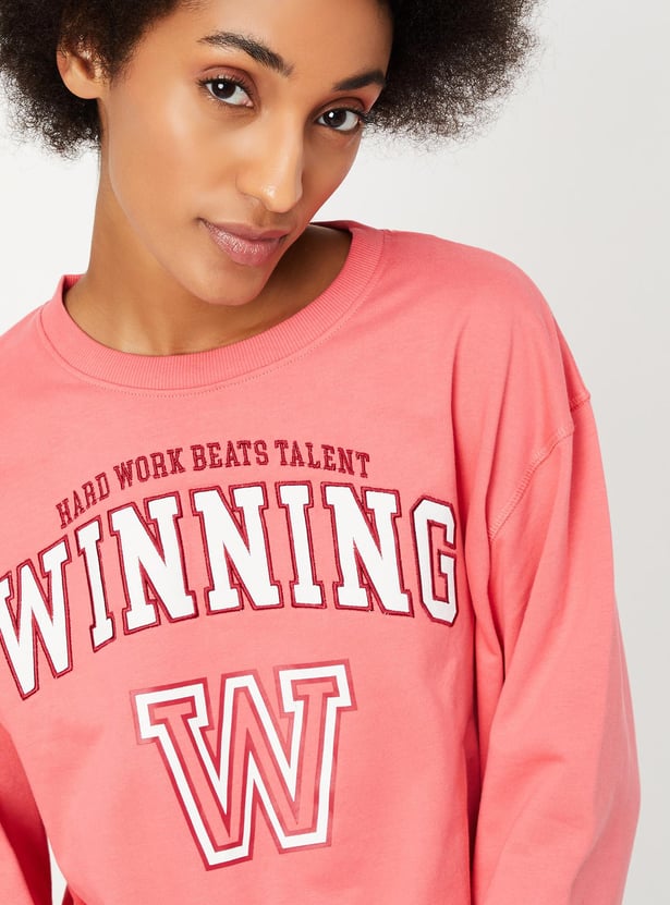 Women Embroidered Cotton Sweatshirt