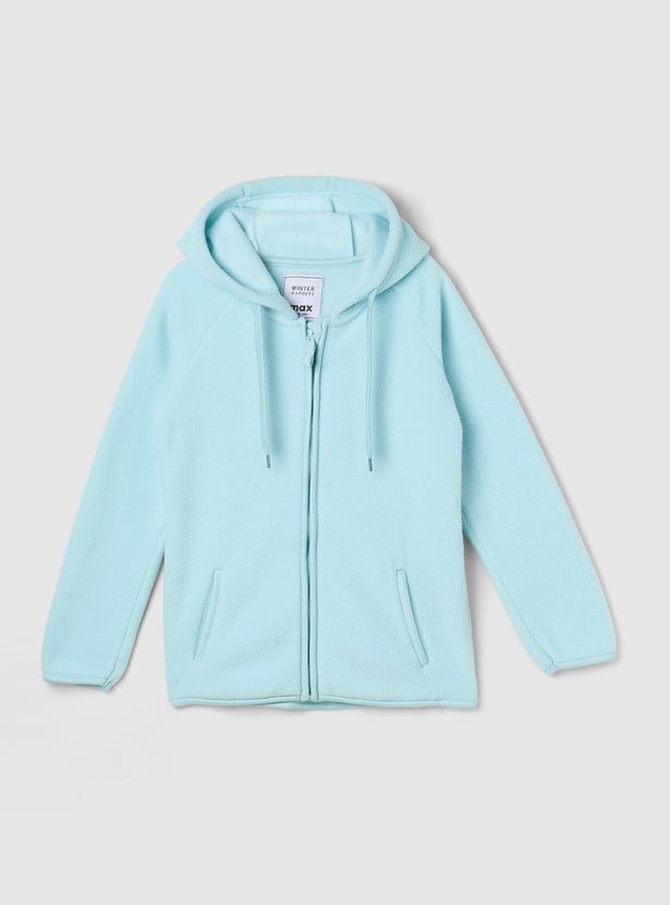 Girls Front-Open Hooded Jacket