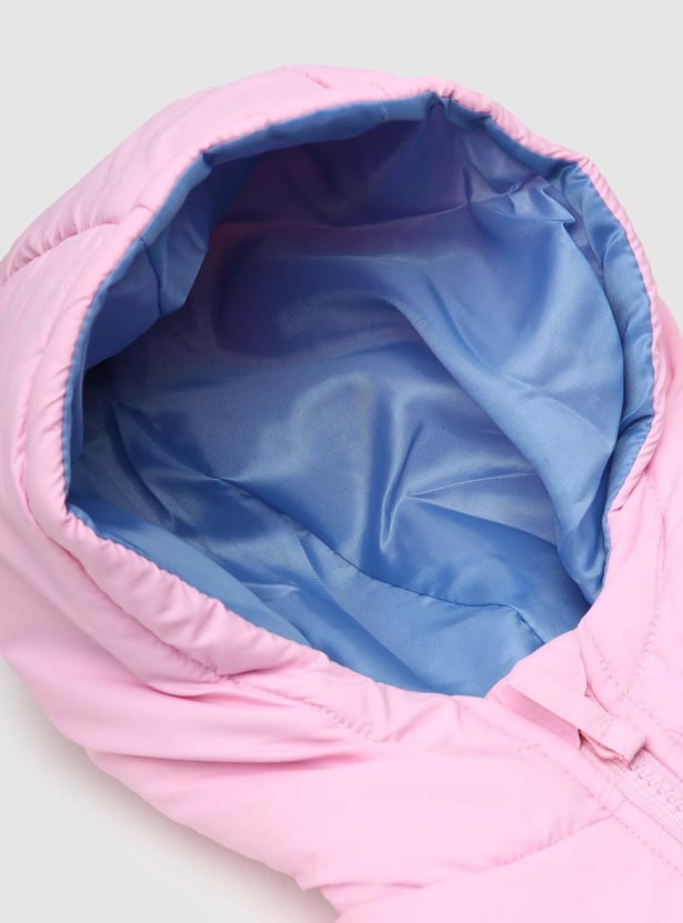 Girls Colourblocked Hooded Puffer Jacket