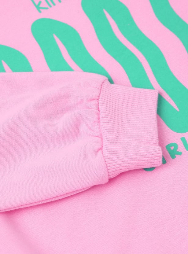 Girls Typographic Print Sweatshirt