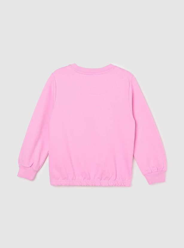 Girls Typographic Print Sweatshirt