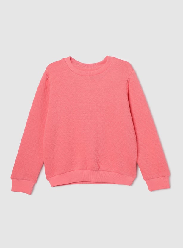 Girls Textured Sweatshirt