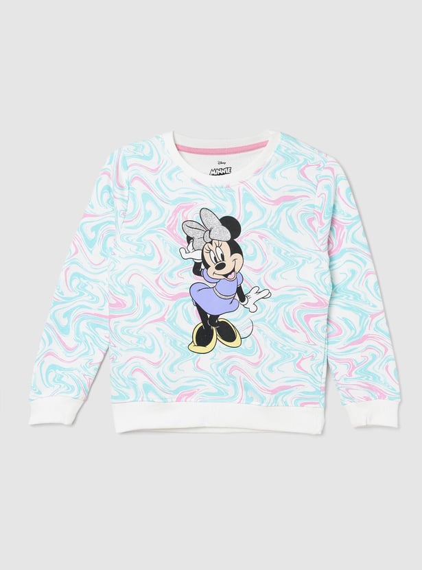 Girls Minnie Mouse Printed Sweatshirt