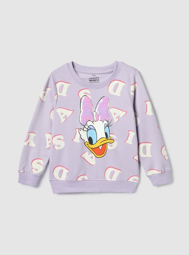 Girls Daisy Duck Embellished Sweatshirt