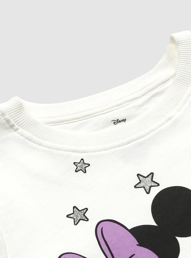 Girls Mickey Mouse Printed Sweatshirt