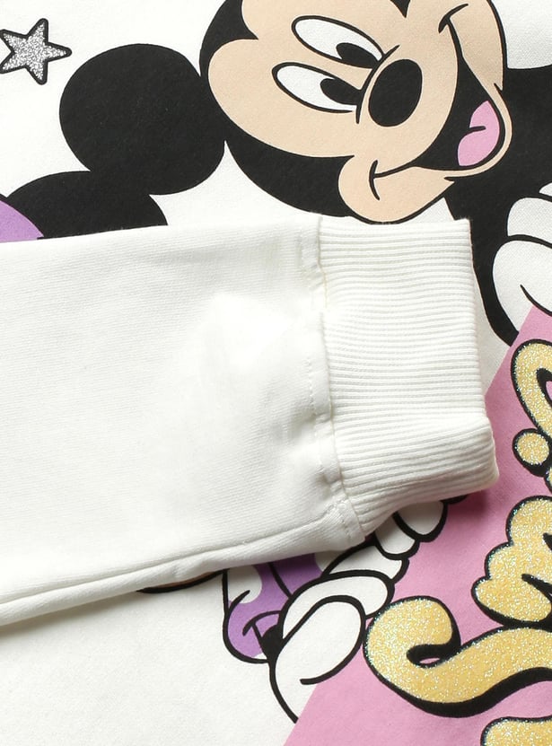 Girls Mickey Mouse Printed Sweatshirt