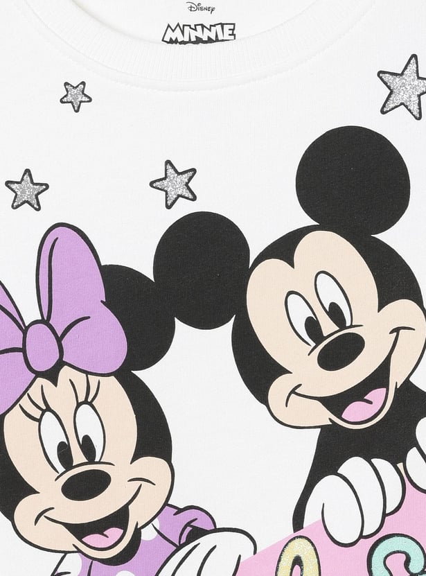 Girls Mickey Mouse Printed Sweatshirt