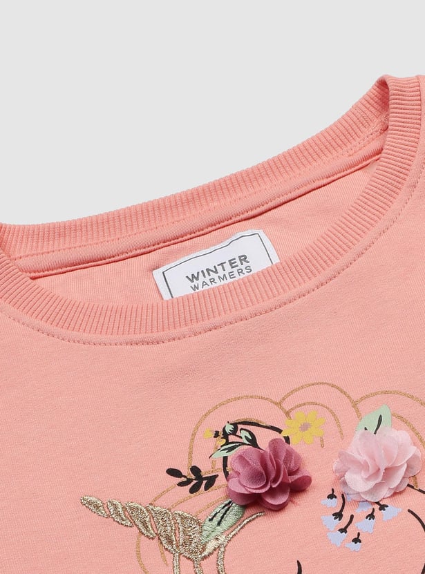 Girls Embroidered Sweatshirt