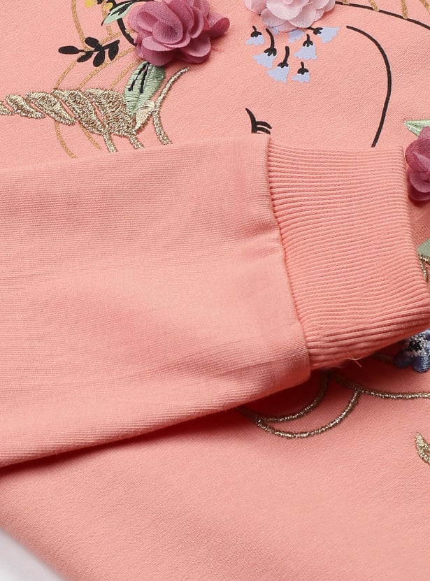 Girls Embroidered Sweatshirt