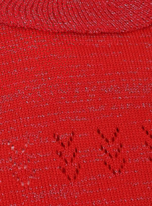 Girls Shimmery Ruffle Sweater
