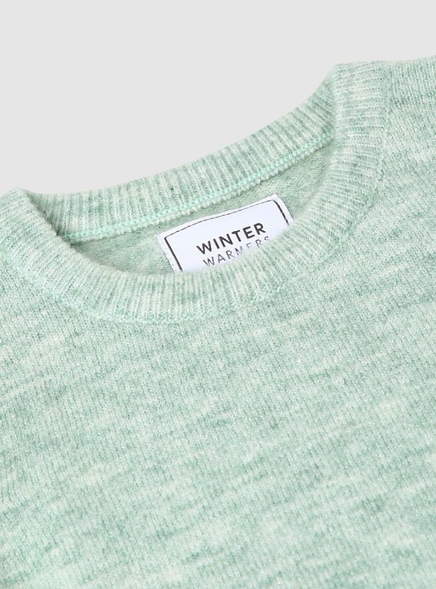 Girls Printed Longline Sweater