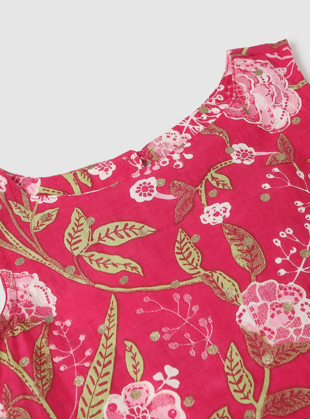 Girls Printed A-line Kurta