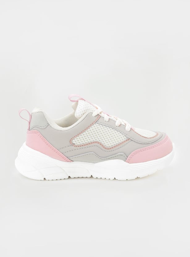 Girls Mesh Panel Athleisure Shoes