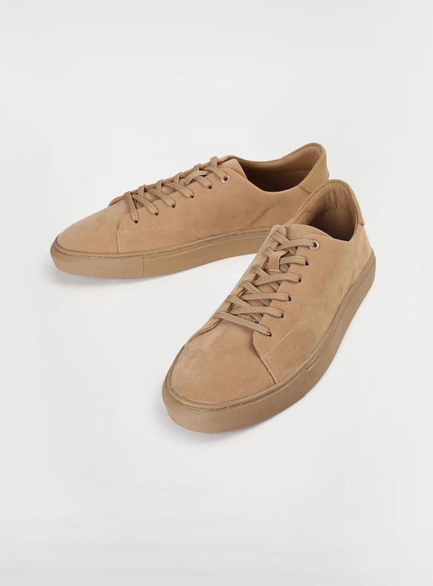 Men Solid Lace-Up Sneakers