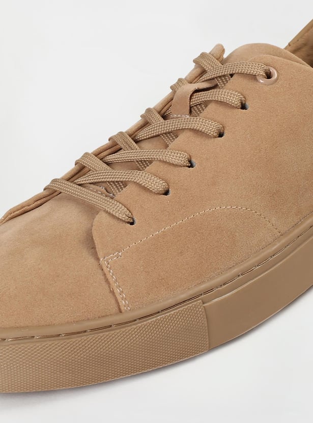 Men Solid Lace-Up Sneakers